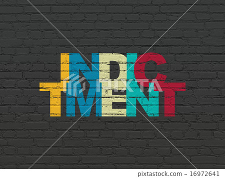 Law concept: Indictment on wall background Law concept: Indictment on wall background 16972641