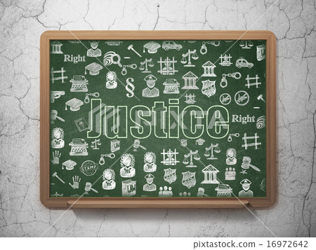 Law concept: Justice on School Board background Law concept: Justice on School Board background 16972642