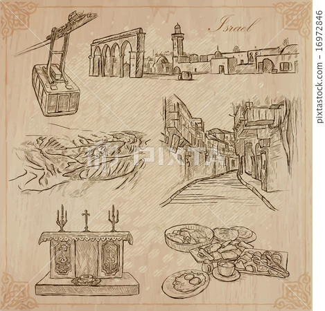 Israel - An hand drawn collection. Vector pack. 16972846