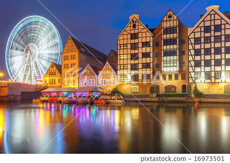 Old Town and Motlawa River in Gdansk, Poland 16973501