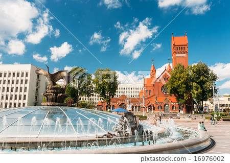 Church Of Saints Simon And Helen - Red Church In Minsk, Belarus 16976002