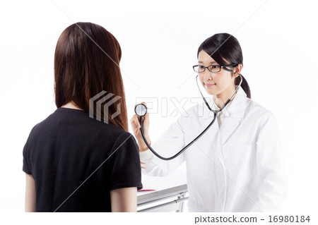 Patient and doctor examination Two shot 2 shot stethoscope 16980184