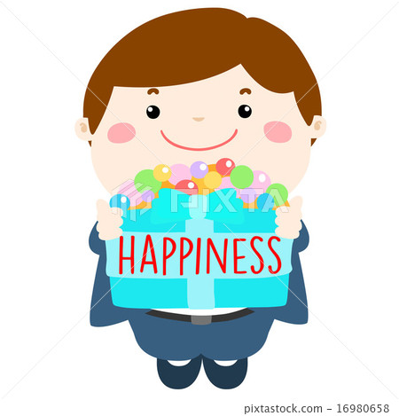 cute boy give happiness for all vector cute boy give happiness for all vector 16980658