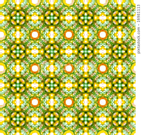 Seamless vector geometric abstract pattern. Creative round shapes made of short lines. 16981113