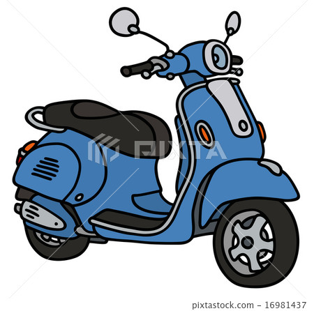 Retro blue scooter 16981437
