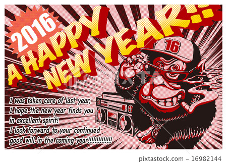2016年新年賀卡_美國漫畫猴02 16982144