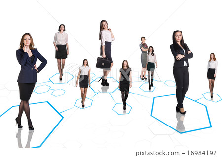 Business team over isolate background Business team over isolate background 16984192