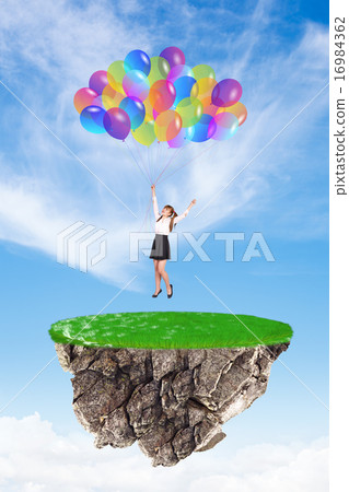 Girl with baloons Girl with baloons 16984362