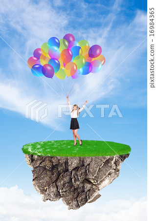 Girl with baloons  16984365