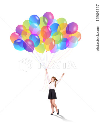 Girl with baloons 16984367
