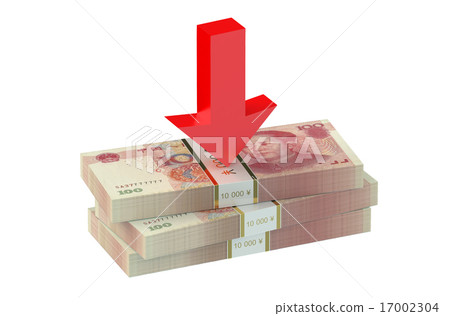 falling of the Chinese yuan concept - Stock Illustration [17002304] - PIXTA