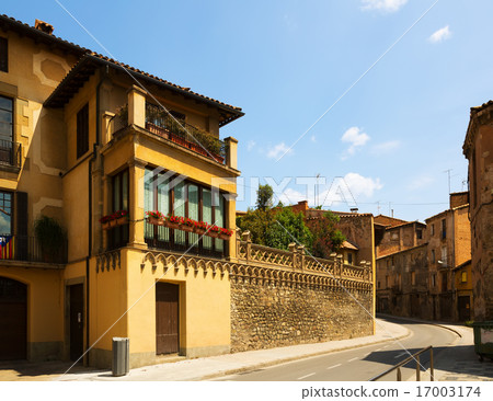 Street of of old Catalan town. Vic 17003174