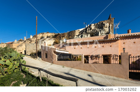 Dwelling houses built into rock. Cortes de Baza, Andalusia, Spa Dwelling houses built into rock. Cortes de Baza, Andalusia, Spa 17003202
