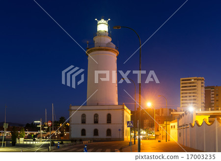 Lighthouse at Malaga in evening 17003235