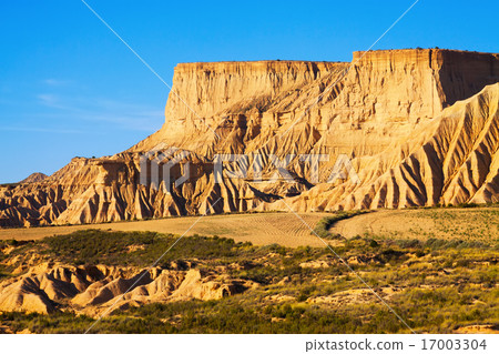 cliff at semi-desert of Navarra 17003304