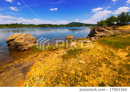 Summer landscape with lake in 17003368