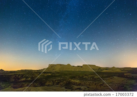 bardenas reales natural park in night bardenas reales natural park in night 17003372