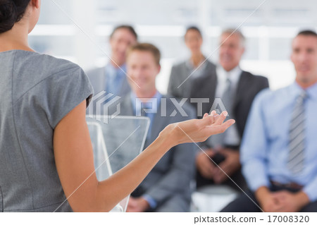 Businesswoman doing conference presentation Businesswoman doing conference presentation 17008320