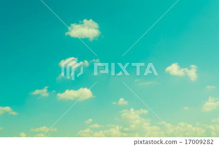 Vintage style image of clear sky on day time for background usag 17009282