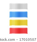 Colored plastic lids for bottle. 17010507