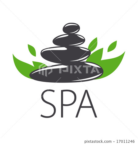 vector logo stones and leaves for Spa 17011246