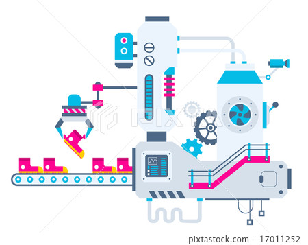 Vector industrial illustration of the factory 17011252