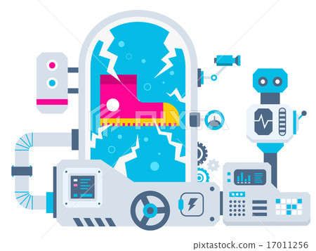 Vector industrial illustration of the factory  17011256