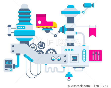 Vector industrial illustration of the factory  17011257