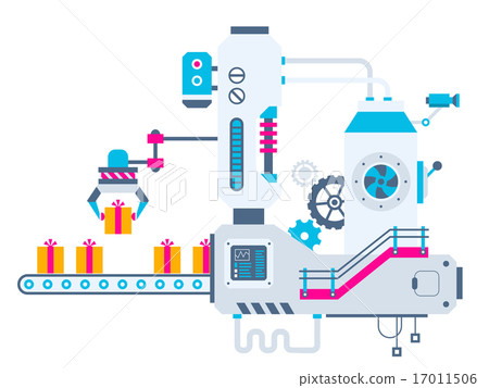 Vector industrial illustration of the mechanism 17011506