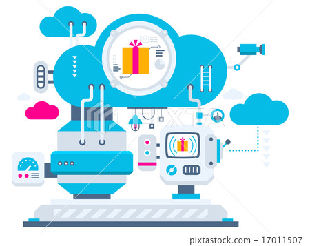 Vector industrial illustration of the mechanism 17011507