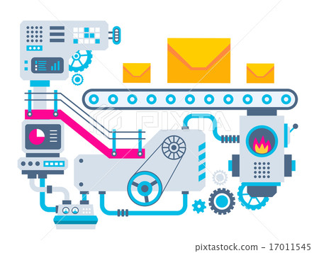 Vector industrial illustration of the mechanism 17011545