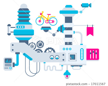 Vector industrial illustration of the mechanism 17011567