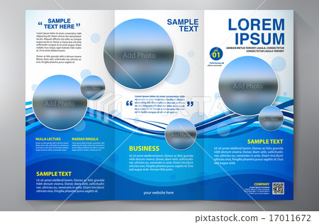 Brochure leaflet design a4 tri-fold template. 17011672