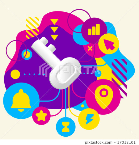Key on abstract colorful spots Key on abstract colorful spots 17012101