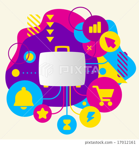 Suitcase on abstract colorful spots Suitcase on abstract colorful spots 17012161