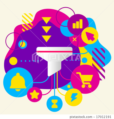 Funnel on abstract colorful spots Funnel on abstract colorful spots 17012191