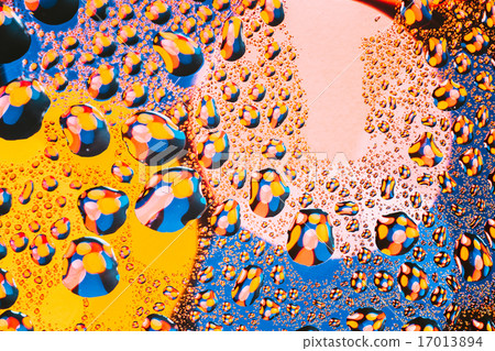Water Drops Rain Blue Glass Background Water Drops Rain Blue Glass Background 17013894