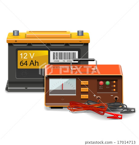 Vector Car Battery Charge Concept Vector Car Battery Charge Concept 17014713