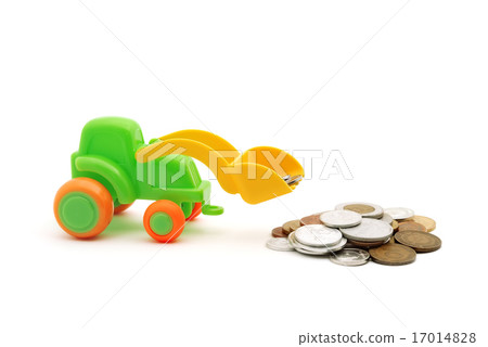 The toy excavator loads money 17014828