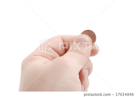 The hand holds euro cent The hand holds euro cent 17014848
