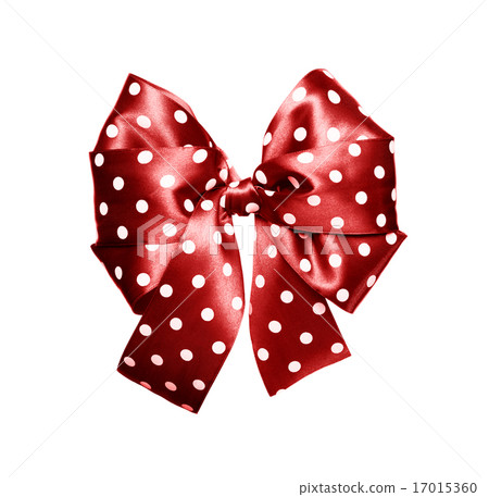 dark red bow with white polka dots made from silk dark red bow with white polka dots made from silk 17015360