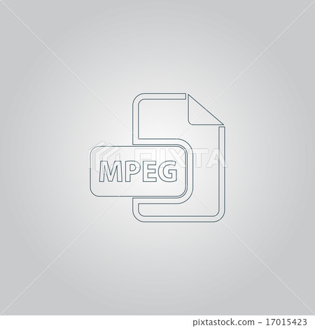 MPEG video file extension icon vector. 17015423