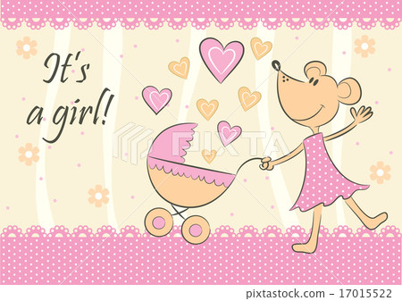 Baby arrival announcement card 17015522