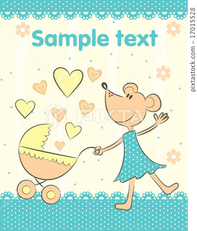 Baby arrival announcement card Baby arrival announcement card 17015528