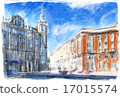 Illustration of city street. 17015574