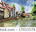 Illustration of European street 17015578