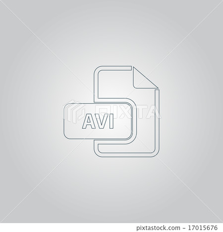 AVI video file extension icon vector. 17015676