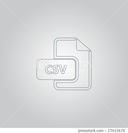 CSV extension text file type icon 17015678