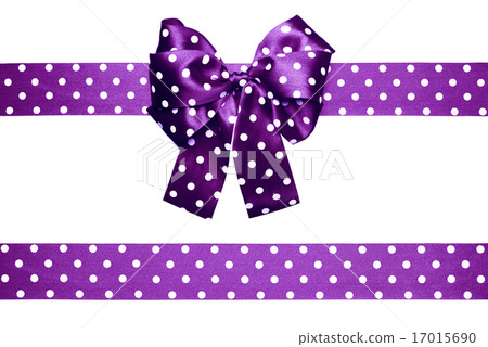 violet bow and ribbon with white polka dots violet bow and ribbon with white polka dots 17015690