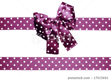 violet bow and ribbon with white polka dots violet bow and ribbon with white polka dots 17015691